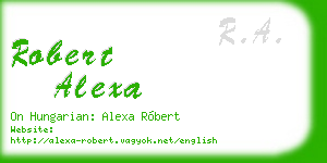 robert alexa business card