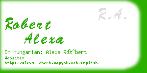 robert alexa business card